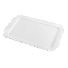 Load image into Gallery viewer, Porcelaine Serving Plate Fancy White 42x29x3cm

