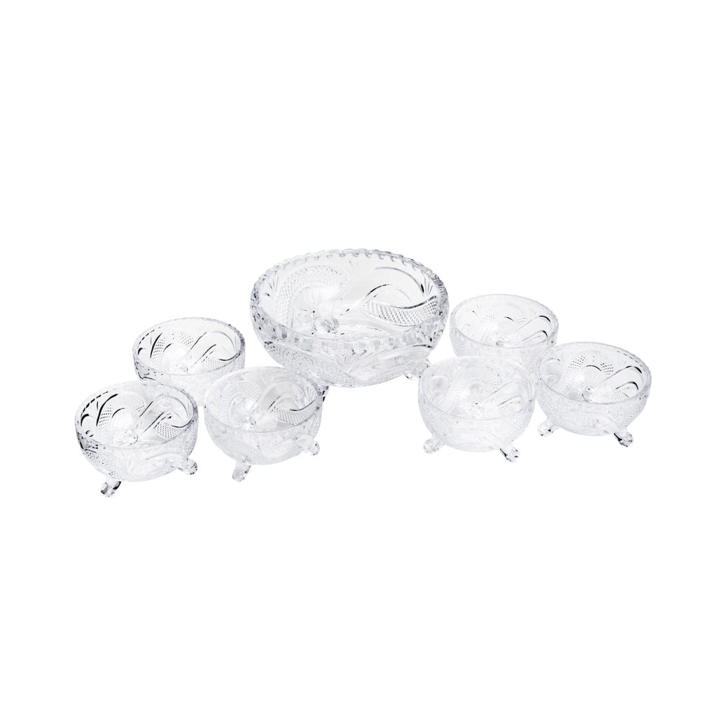 Set of Crystal Dessert Bowls 18x10cm/6x(10x6cm).