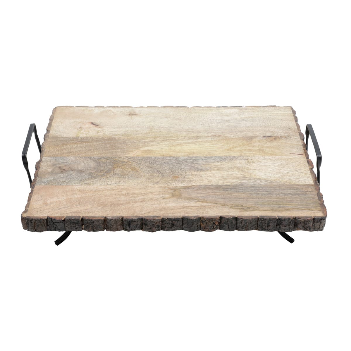 Wooden Board with Metal Base Support 44x33x11cm.