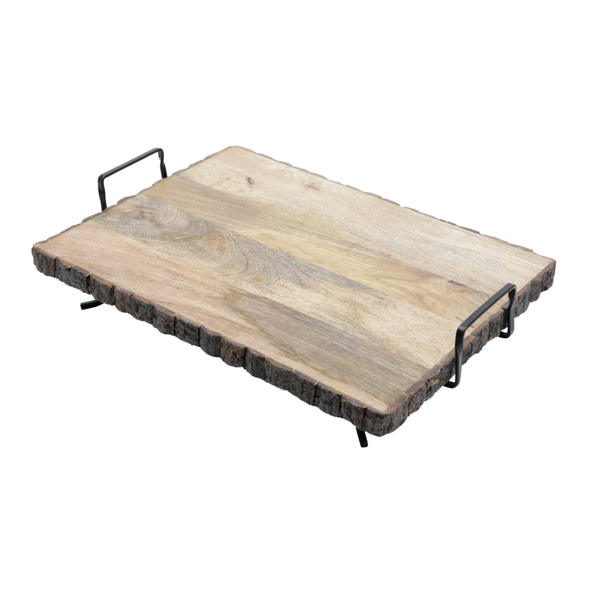 Wooden Board with Metal Base Support 44x33x11cm.