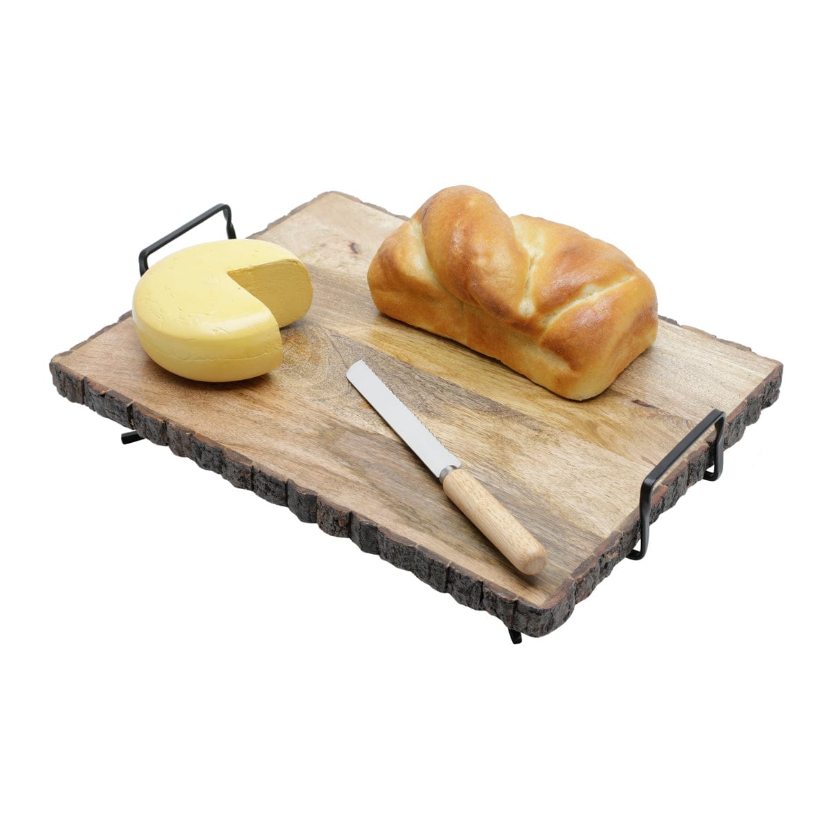 Wooden Board with Metal Base Support 44x33x11cm.