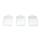 Set of 3 Porcelain Appetiser white dishes 16x8x3cm.