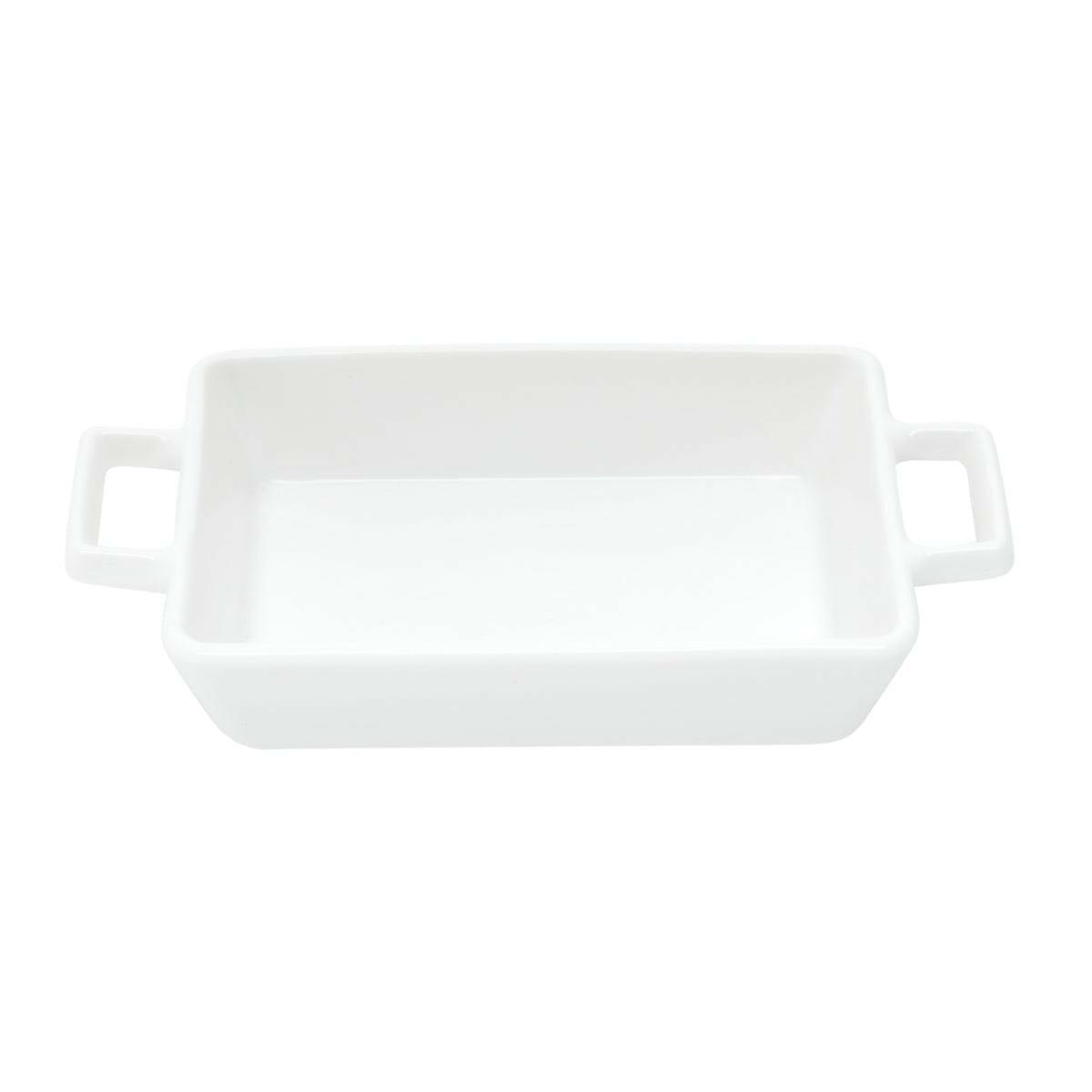 Set of 3 Porcelain Appetiser white dishes 16x8x3cm.