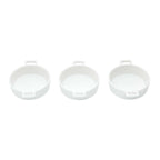 Set of 3 Porcelain Appetiser white dishes 12x9x3cm.