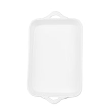 Charger l&#39;image dans la galerie, Ustensiles de Cuisson Rectangulaires en Porcelaine Blanche 33x18x5cm
