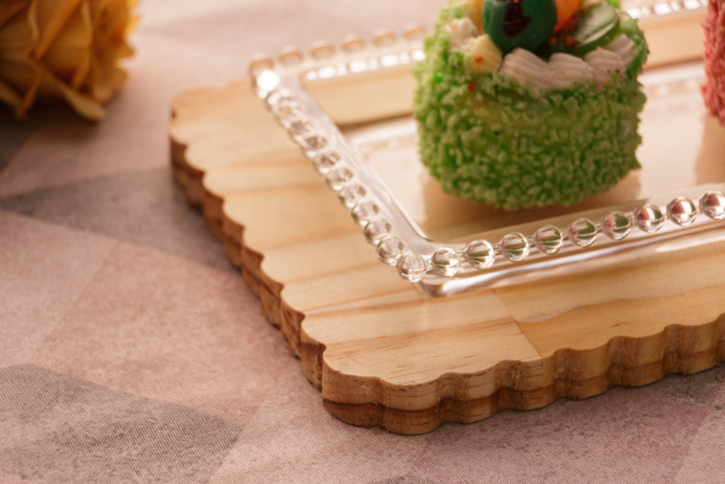 Crystal pearl serving plate 30x12x3cm..