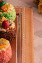 Crystal pearl serving plate 30x12x3cm..
