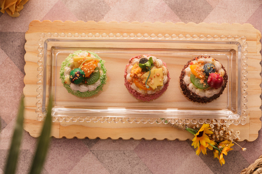Crystal pearl serving plate 30x12x3cm..