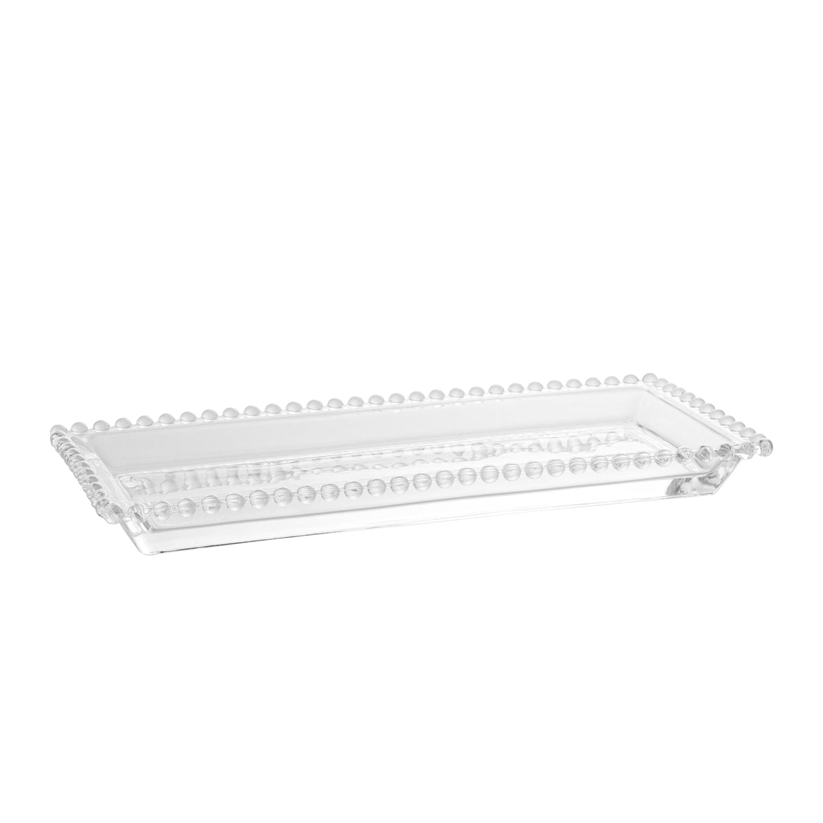 Crystal pearl serving plate 30x12x3cm..
