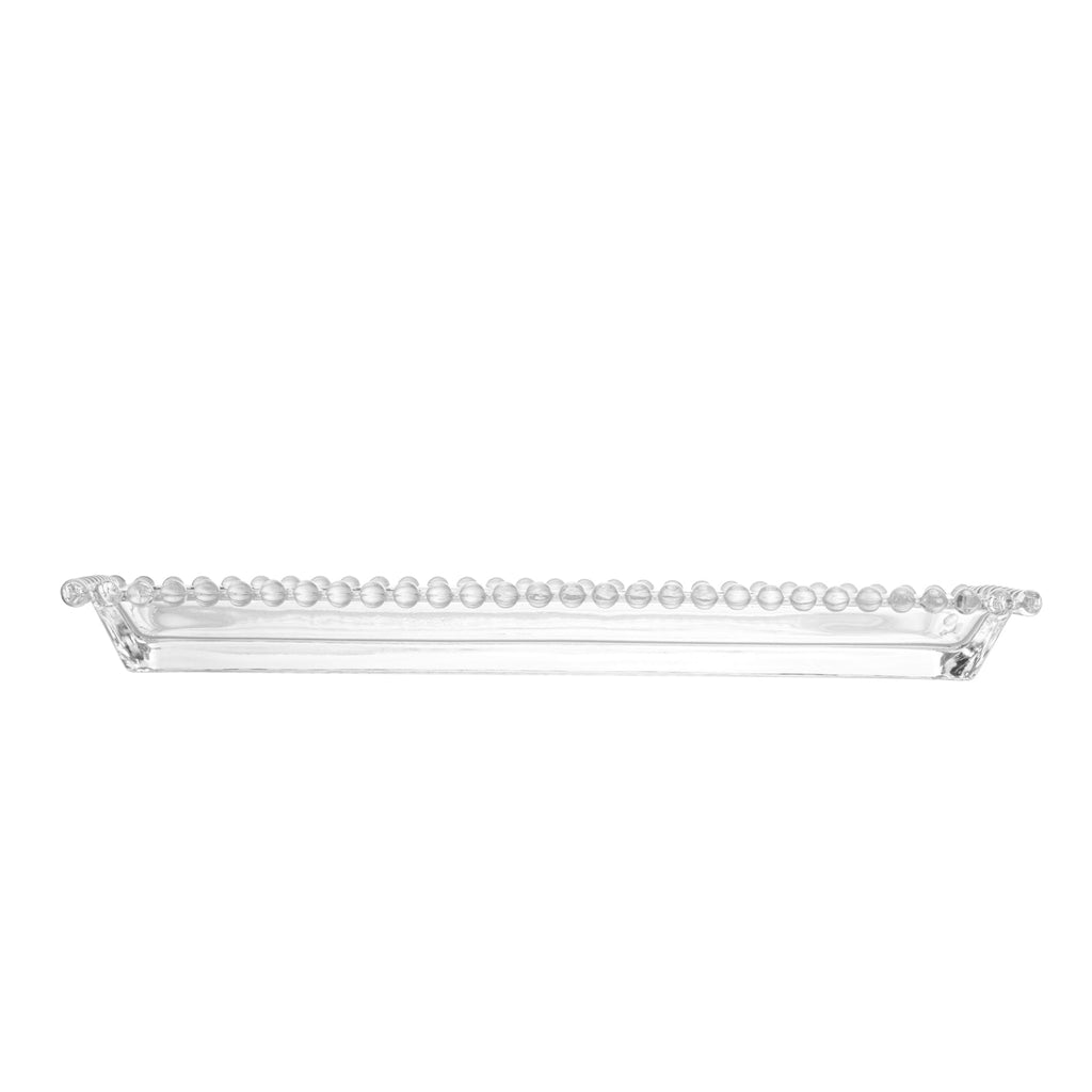 Crystal pearl serving plate 30x12x3cm..