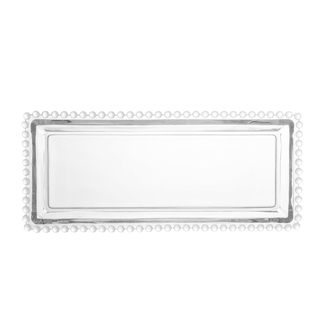 Crystal pearl serving plate 30x12x3cm..