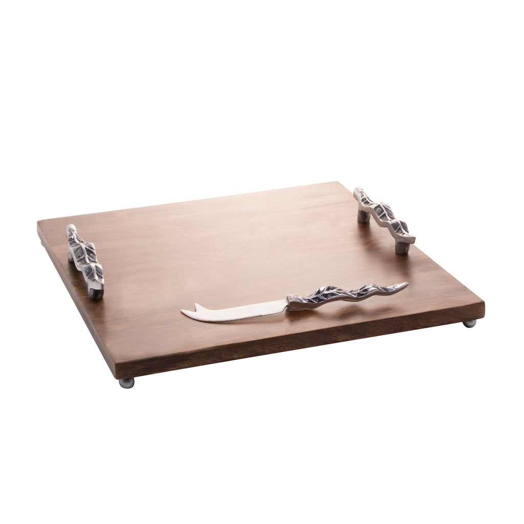 Wooden Squared Board with Handles 33x33x5cm.