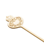 Set of 4  Golden Key Cake Spoons.