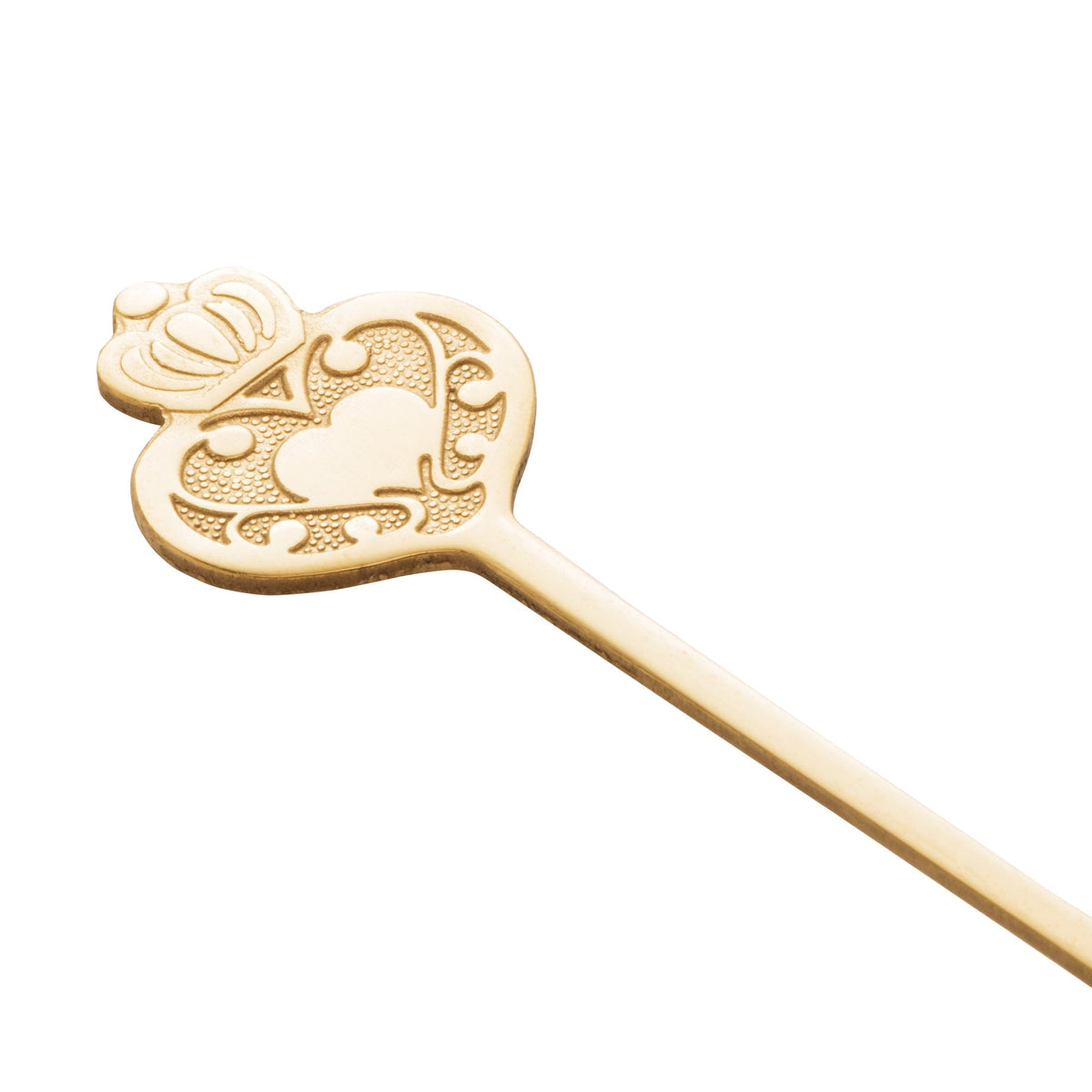 Set of 4 Stainless Steel Gold Key Cake Forks.