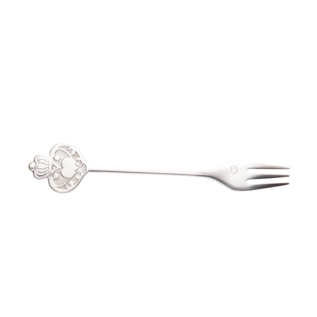 Set of 4 Stainless Steel Silver Key Cake Forks.