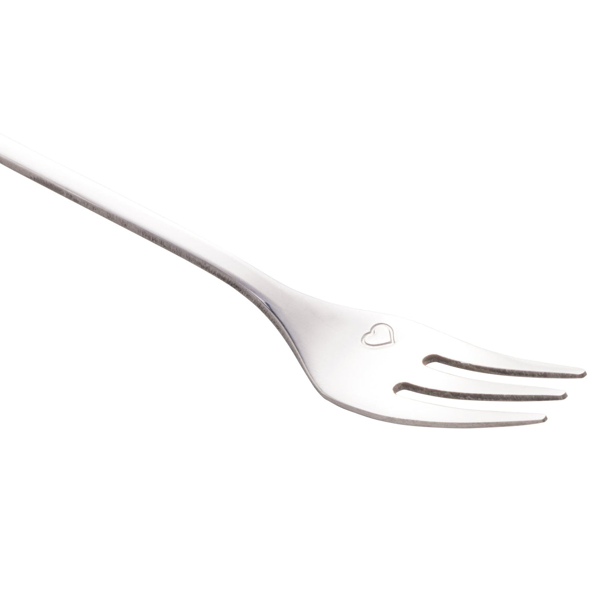 Set of 4 Stainless Steel Silver Key Cake Forks.