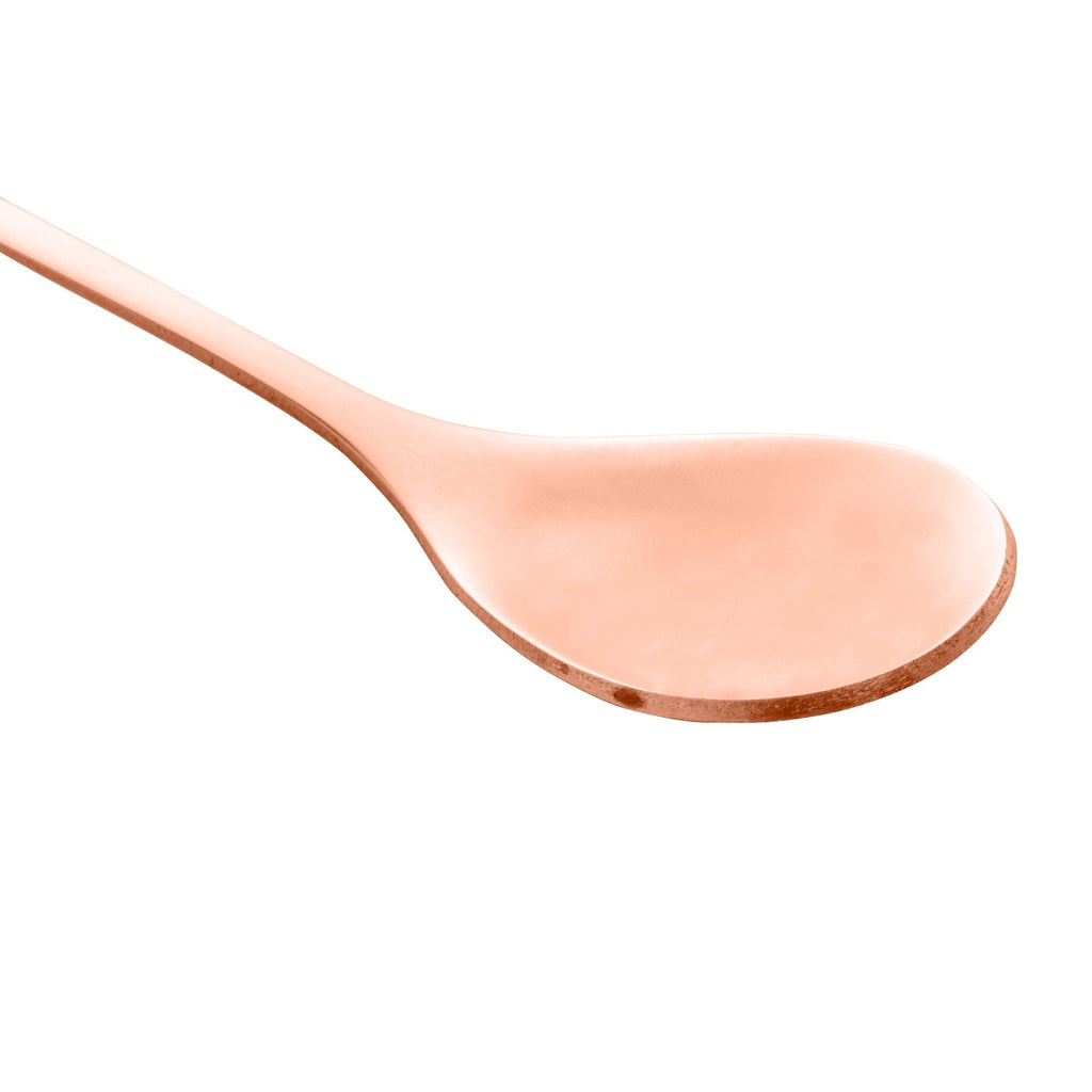 Set of 4 Stainless Steel Tea Spoons Rose Leaves.