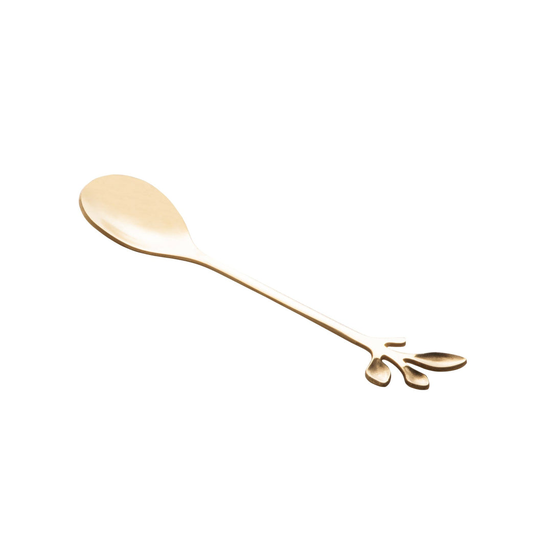 Set of 4 Golden Leaves Spoons