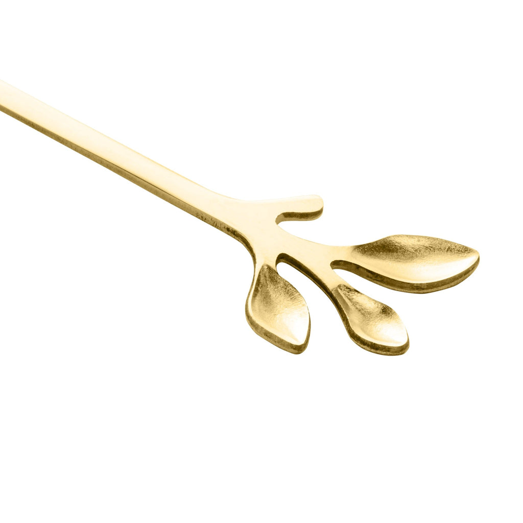 Set of 4 Golden Leaves Spoons.