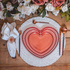 Set of 4 Placemats PP White 38cm.