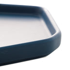 Porcelaine Blue Appetizer Board with a wooden handle 35x16x2cm.