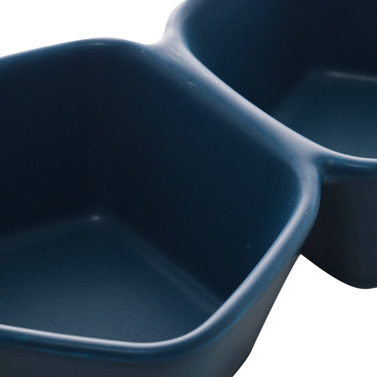 Porcelaine Blue Appetiser Small attached Bowls 36x15x5cm.