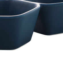 Load image into Gallery viewer, Porcelaine Blue Appetiser Small attached Bowls 36x15x5cm
