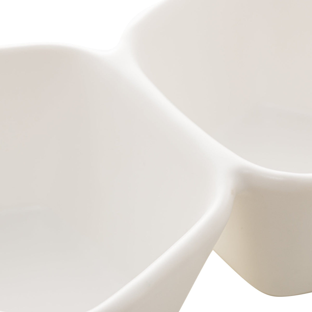 Porcelaine White Appetizer Small attached Bowls 36x15x5cm.