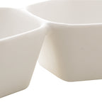 Porcelaine White Appetizer Small attached Bowls 36x15x5cm.