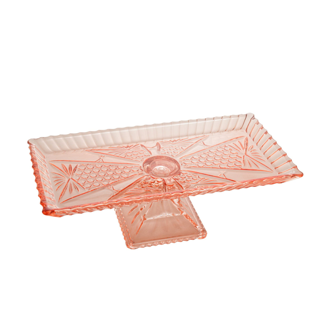 Pink Crystal Elevated Platter.