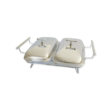 Load image into Gallery viewer, Double serving chafing dish 2x1.5L
