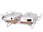 Double serving chafing dish 2x1.5L.