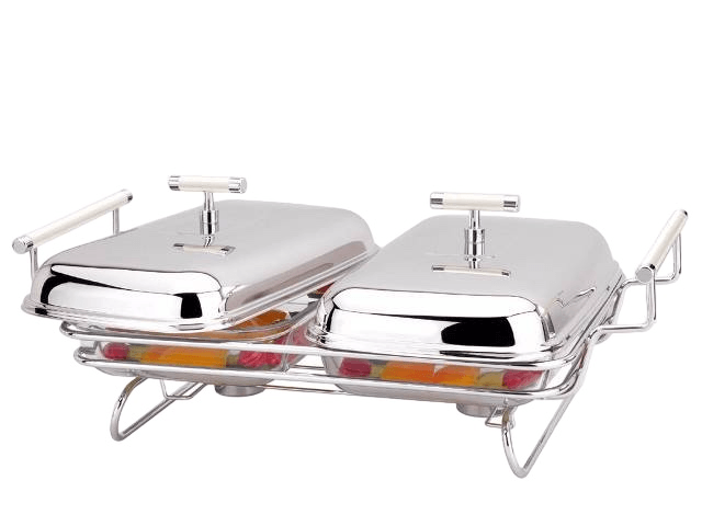 Double serving chafing dish 2x1.5L.