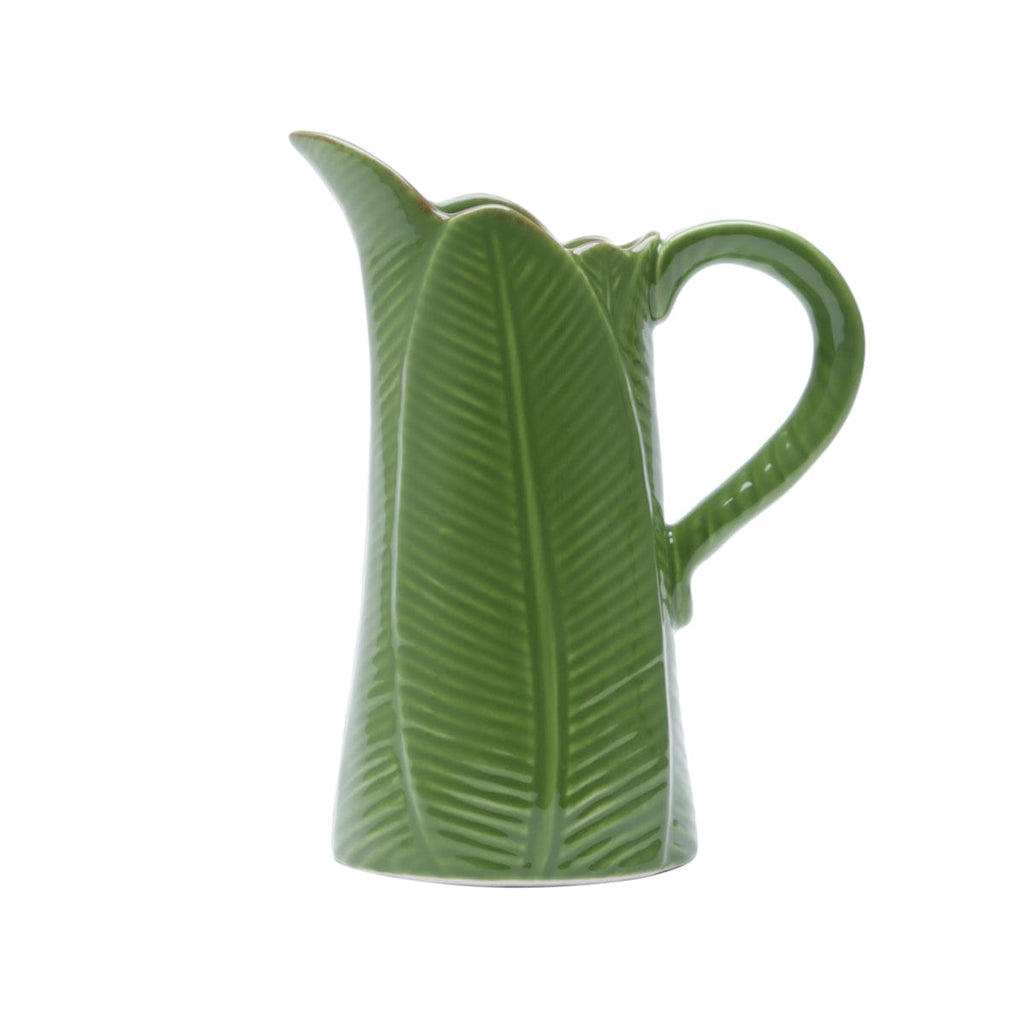 Ceramic Banana Leaf Pitcher.