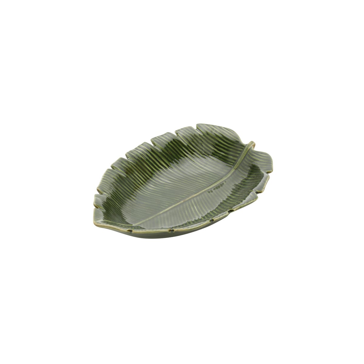 Ceramic Banana Leaf Plate 23x16x4.5cm.