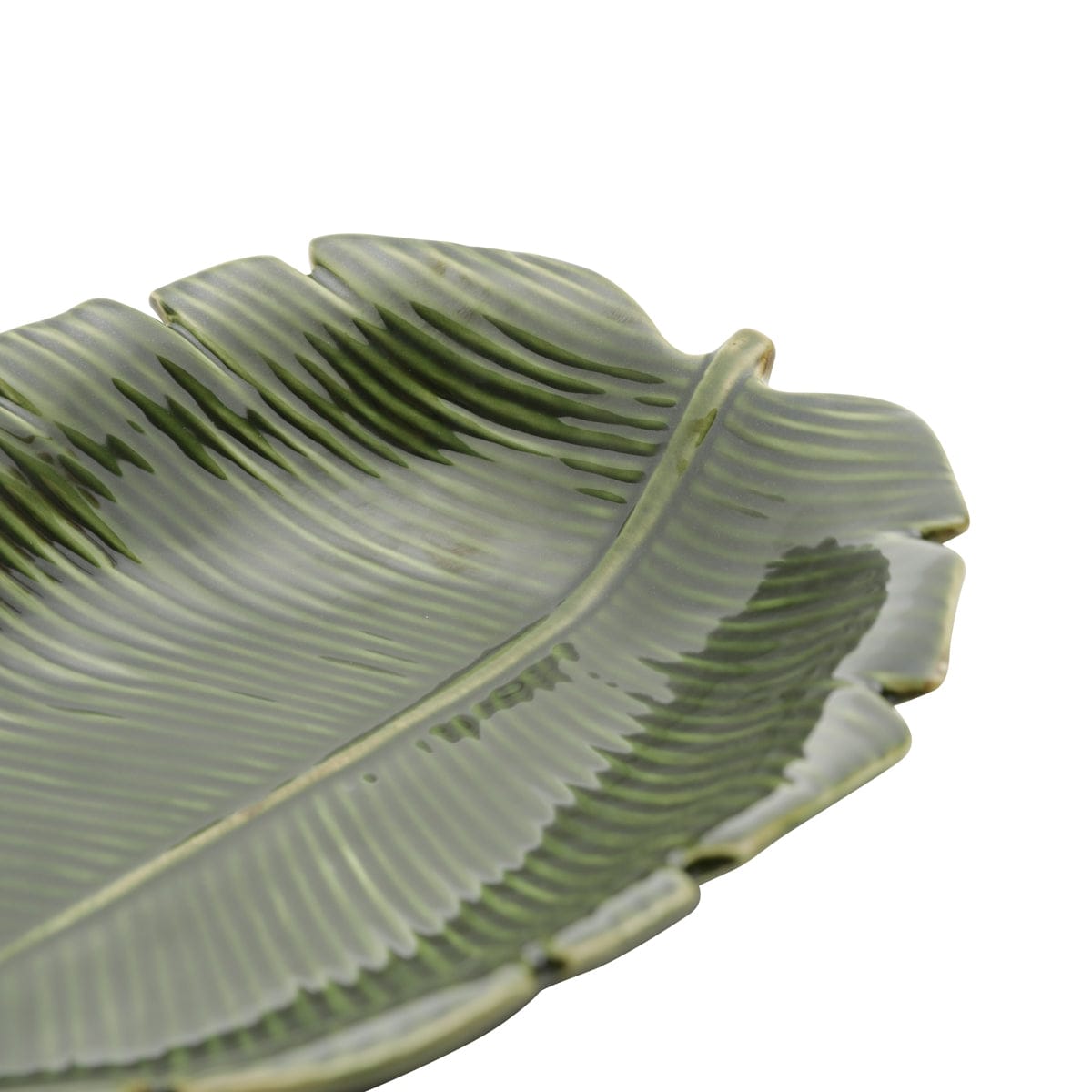 Ceramic Banana Leaf Plate 23x16x4.5cm.