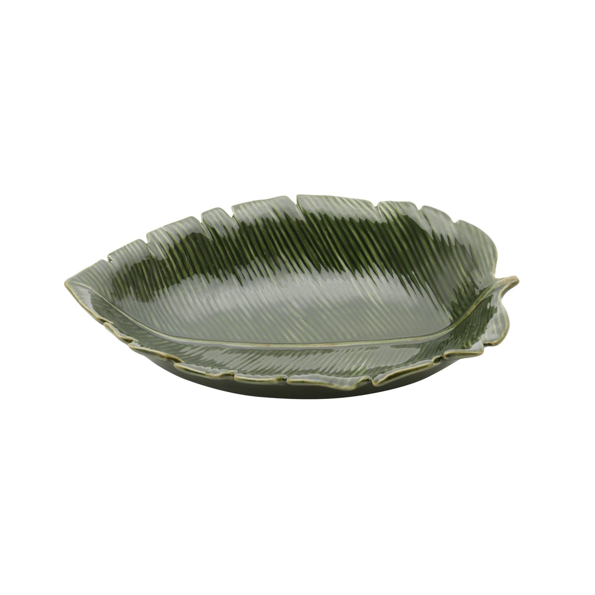 Ceramic Banana Leaf Big Serving Plate.