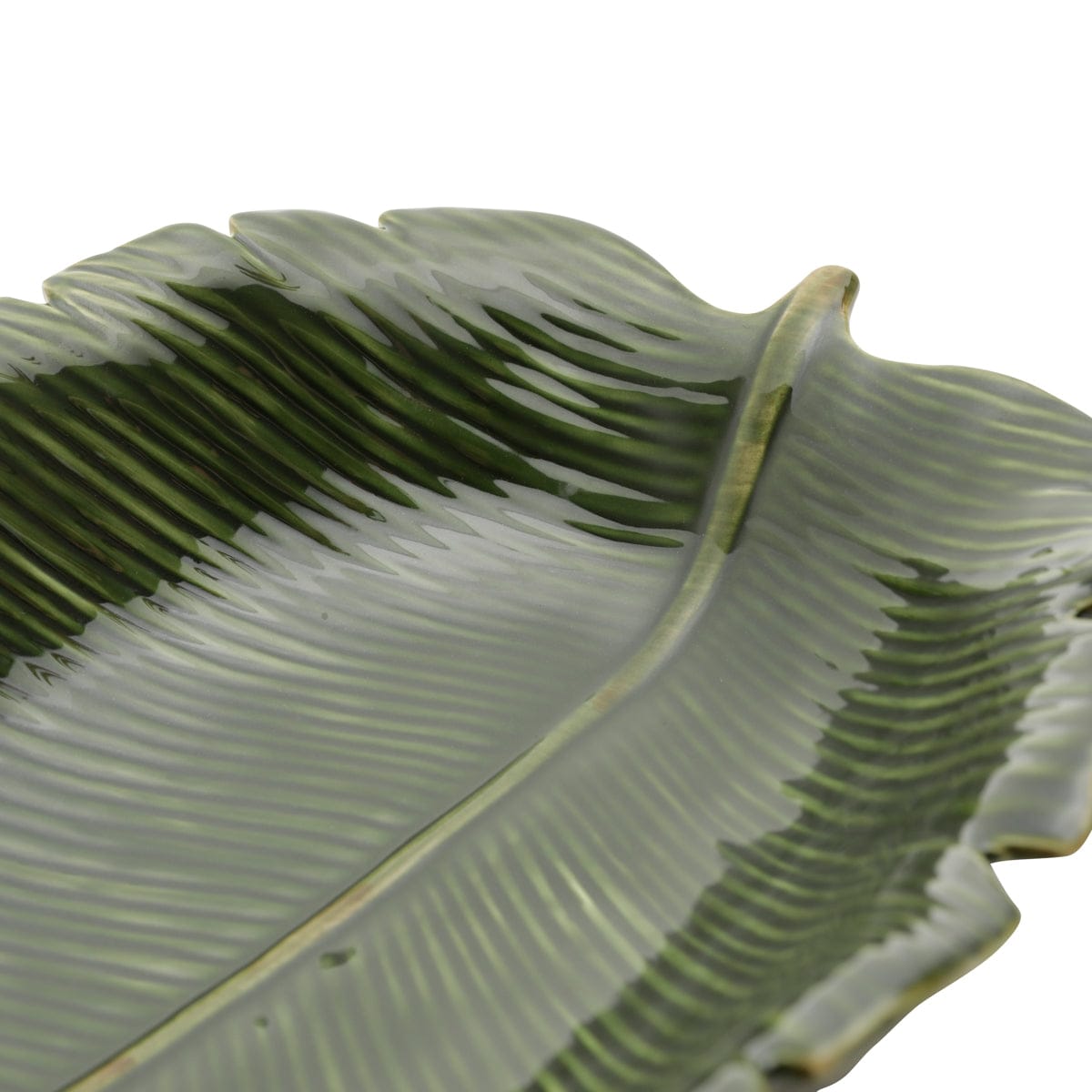 Ceramic Banana Leaf Big Serving Plate.