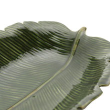 Lade das Bild in den Galerie-Viewer, Ceramic Banana Leaf Big Serving Plate
