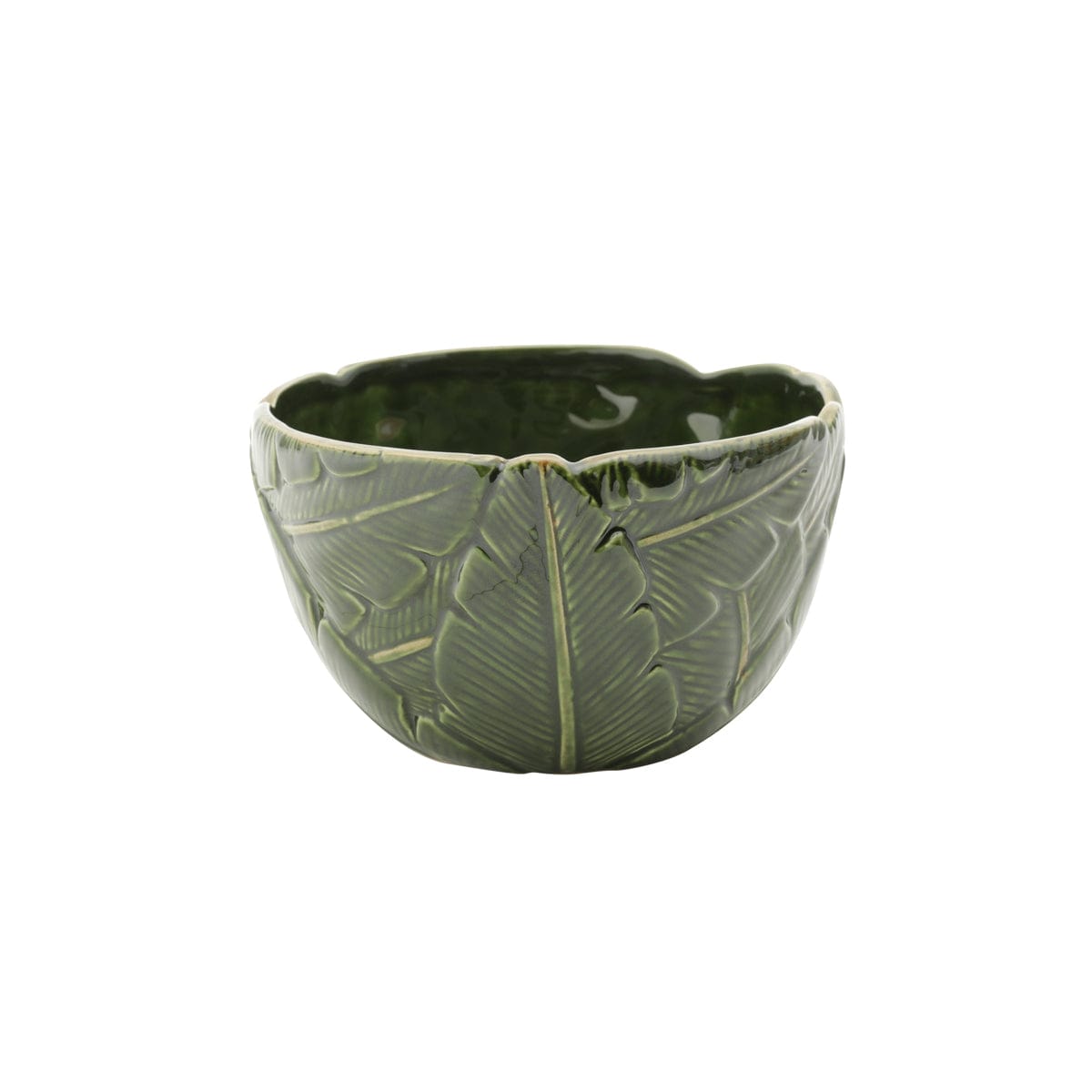 Ceramic Banana Leaf Bowl 16x16x9.5cm.