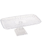 Large Elevated Crystal Platter 36.5x17x14cm.