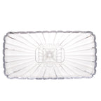 Large Elevated Crystal Platter 36.5x17x14cm.
