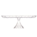 Large Elevated Crystal Platter 36.5x17x14cm.