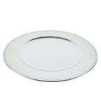 Set of 4 Silver Plastic Sous-plat 33cm.