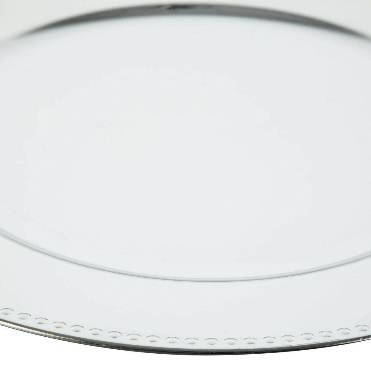 Set of 4 Silver Plastic Sous-plat 33cm.