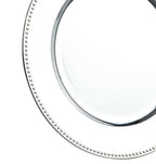 Set of 4 Silver Plastic Sous-plat 33cm.