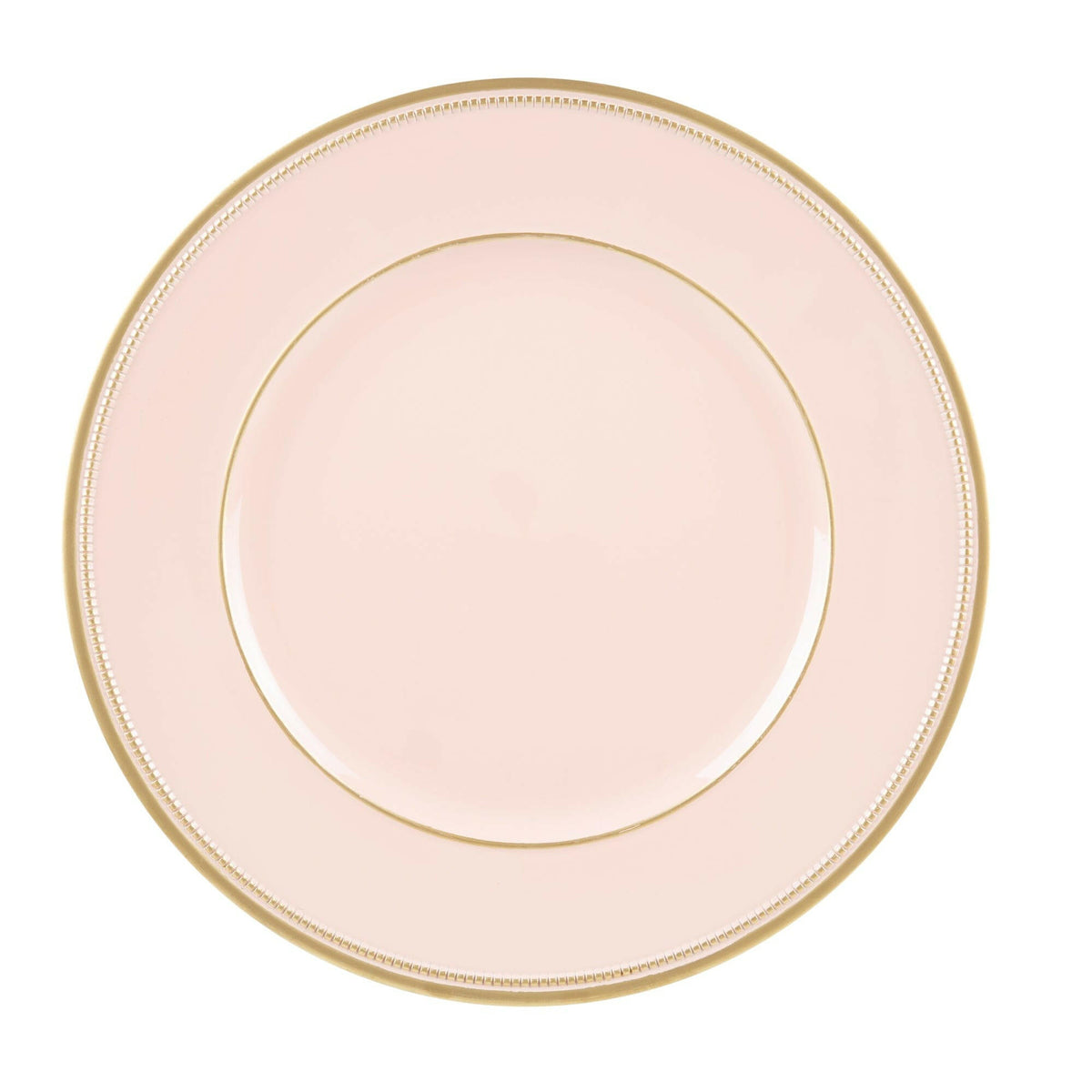 Set of 4 pink Plastic under plate 33cm.