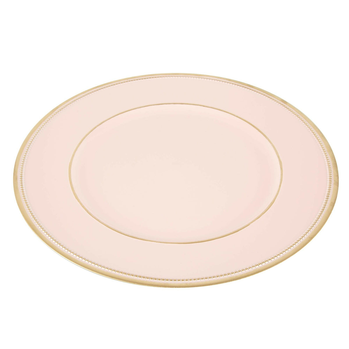 Set of 4 pink Plastic under plate 33cm.