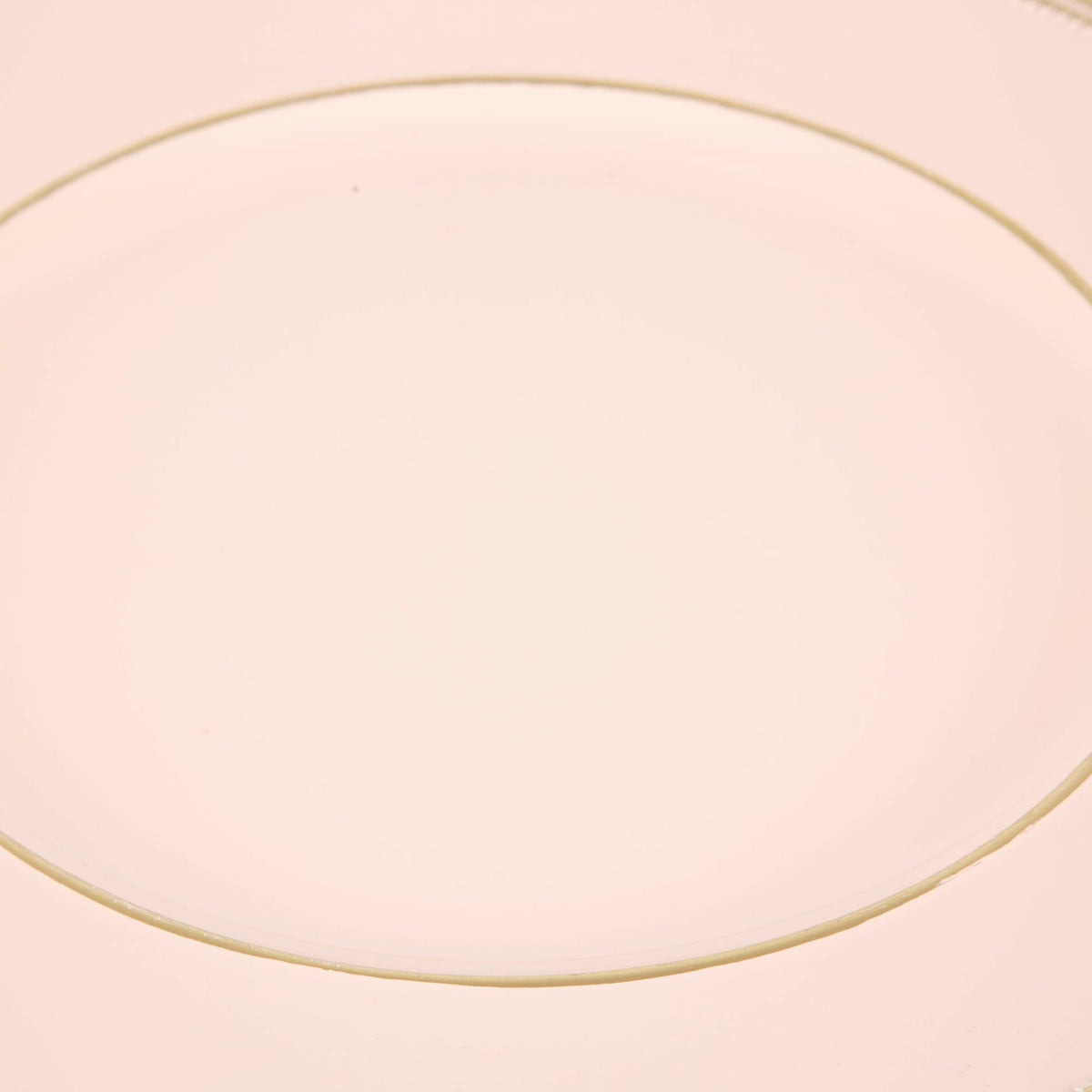 Set of 4 pink Plastic under plate 33cm.