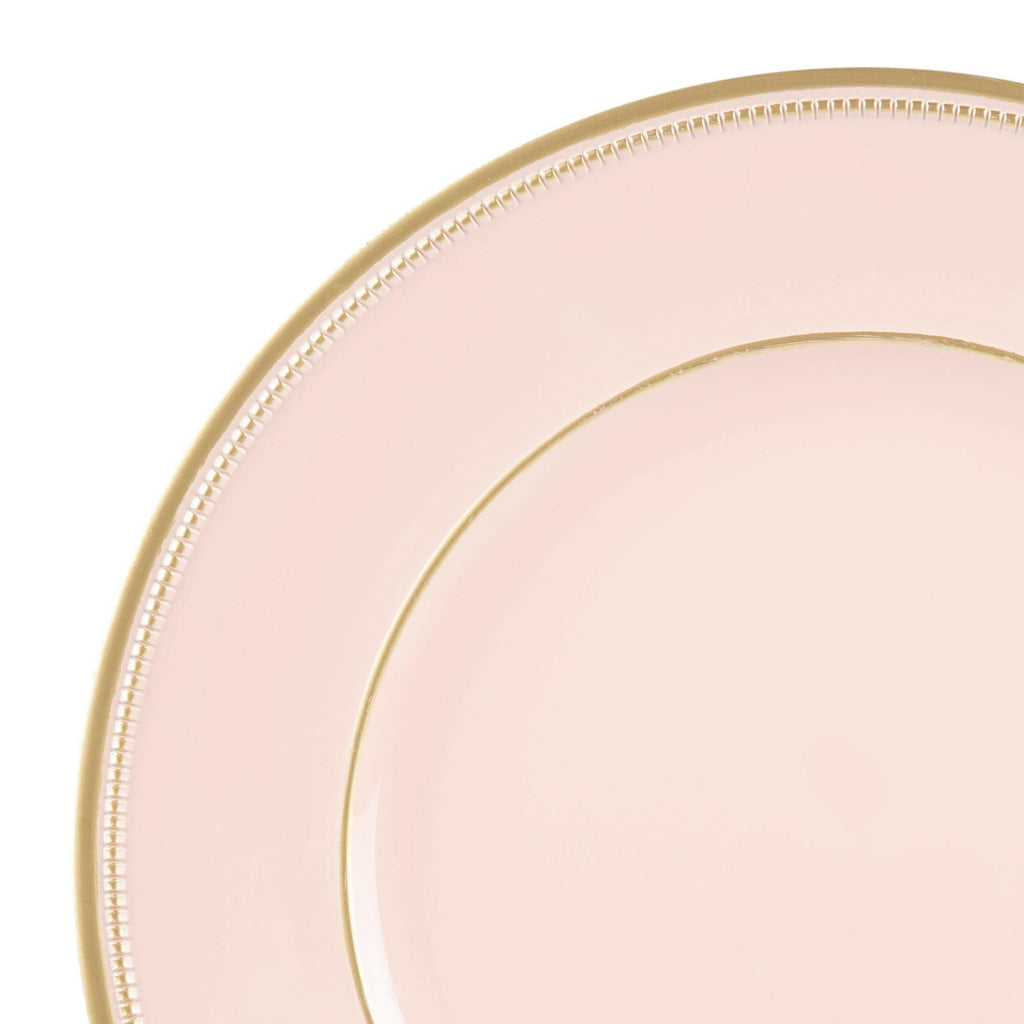 Set of 4 pink Plastic under plate 33cm.